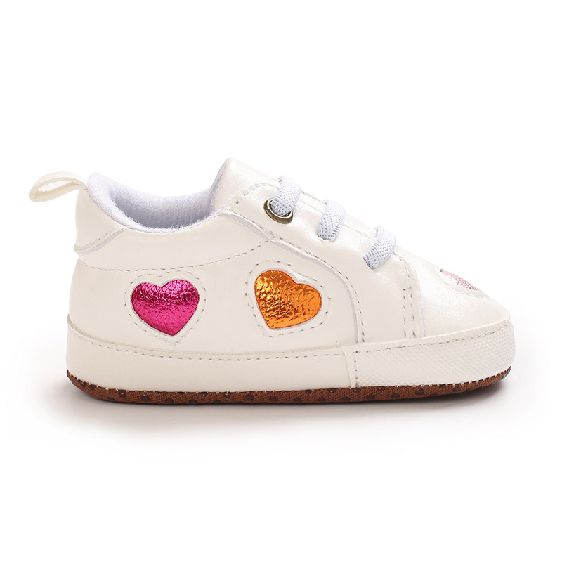 2026 Newborn Baby Shoes Boy Girl Classical Sport Soft Sole PU Multi-Color First Walker Casual Sneakers White Baptism Shoes