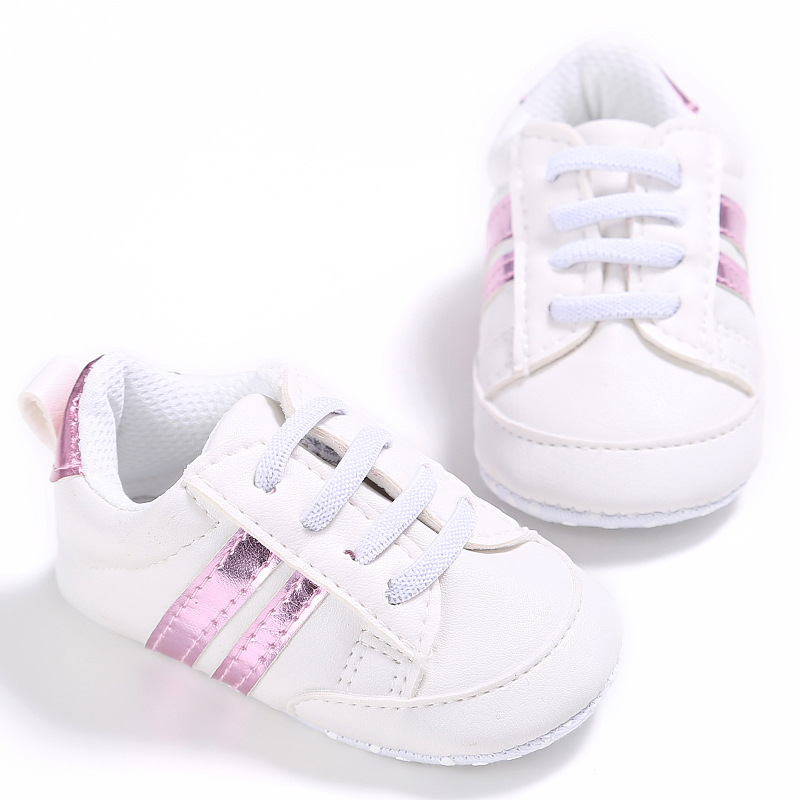 Toddler Baby Girl Shoes 0 to 3 6 9 12 Months Casual Cute Gold White Baby Boy Shoes First Walkers Soft Crib Shoes Infantil