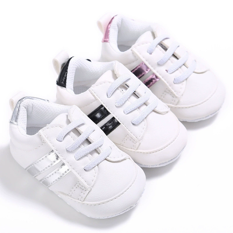 Toddler Baby Girl Shoes 0 to 3 6 9 12 Months Casual Cute Gold White Baby Boy Shoes First Walkers Soft Crib Shoes Infantil