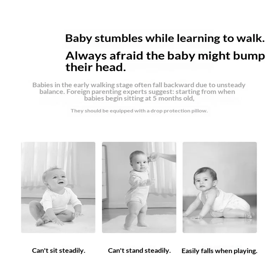 Head Back Protector Baby Protect Pillow Learn Walk Headgear Prevent Injured Safety Pad prevention Fall Cartoon Bee Kids Pillows