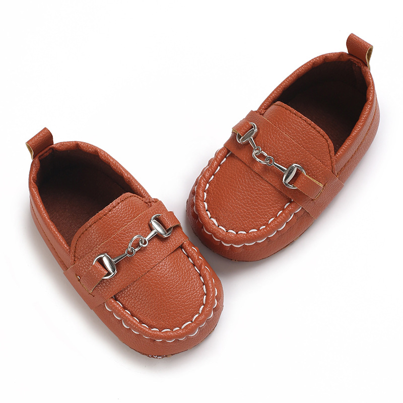 Spring and Autumn Baby Soft Bottom Anti slip Wear resistant Fashion Versatile Indoor and Outdoor Bean Shoes PVC Upper