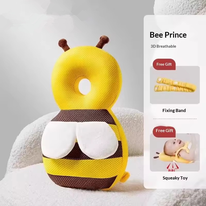 Head Back Protector Baby Protect Pillow Learn Walk Headgear Prevent Injured Safety Pad prevention Fall Cartoon Bee Kids Pillows