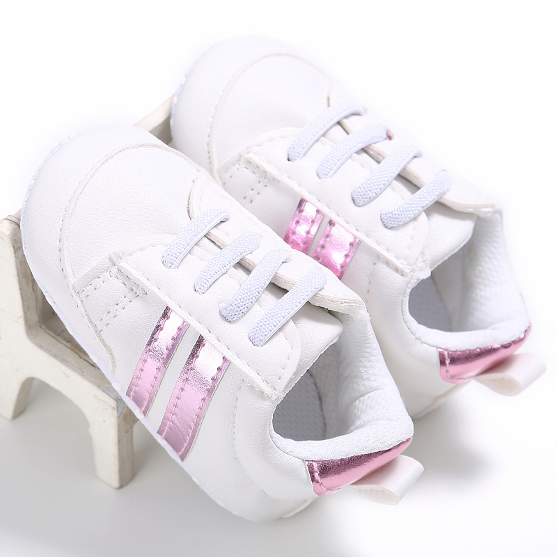 Toddler Baby Girl Shoes 0 to 3 6 9 12 Months Casual Cute Gold White Baby Boy Shoes First Walkers Soft Crib Shoes Infantil