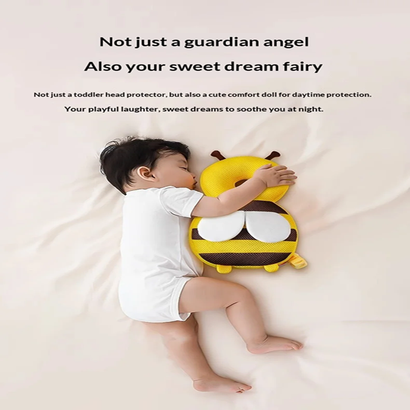 Head Back Protector Baby Protect Pillow Learn Walk Headgear Prevent Injured Safety Pad prevention Fall Cartoon Bee Kids Pillows