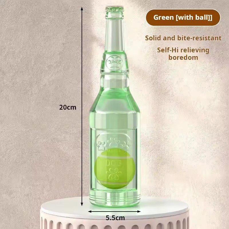 Dog Toy Bottle Sound Chew Ball Pet Toys Interactive Ball For Big Dog Small Dog Pet Training Tennis Bottle Pet Supplies