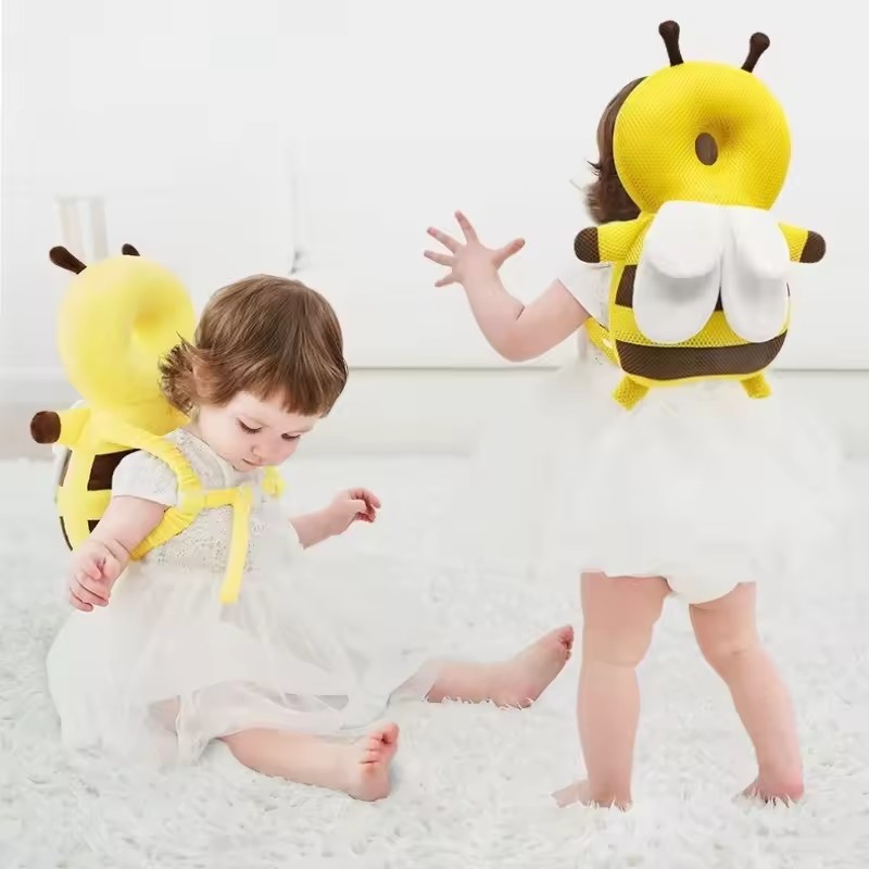 Head Back Protector Baby Protect Pillow Learn Walk Headgear Prevent Injured Safety Pad prevention Fall Cartoon Bee Kids Pillows