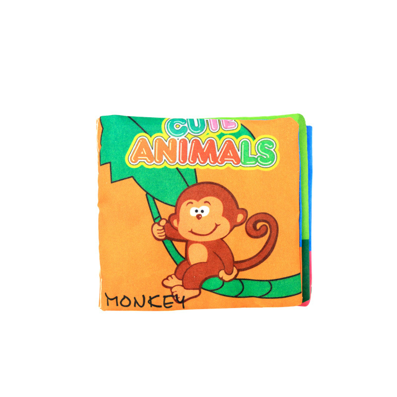 Baby Cloth Book Toy Teether Infant Learning Education Animal Rattle Mobile Toys for Newborn Livros Infantis Mordedores Para Bebe F4--18