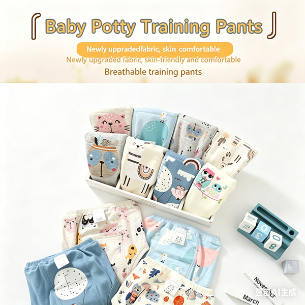 Baby Waterproof Diapers Pee Shorts Underwears Reusable Soft Ecological Cotton Toddler Potty Training Pants For Boys Girls（Note: The link is divided into 4-pack and 2-pack packages）