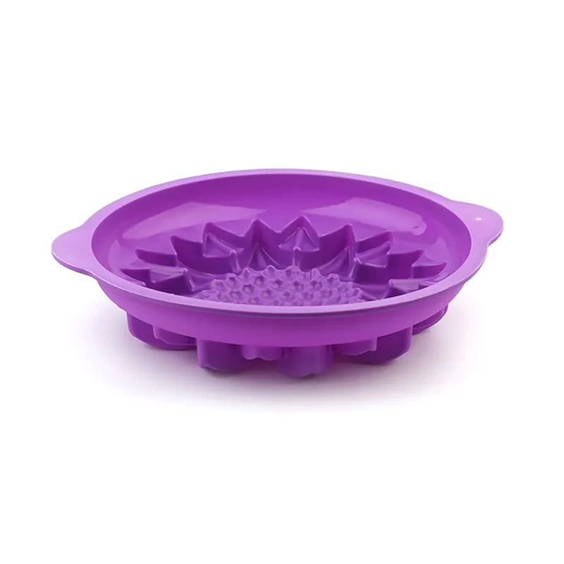 Sunflower Silicone Mold Cake Flower Pan 9.5Inch CakeBakeware Baking Tools Round Bread Loaf Pizza Toast With Anti-scalding Handle