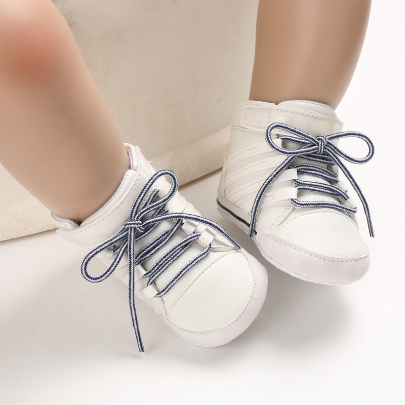 New 0-18M Baby Shoes Boy Newborn Infant Toddler Casual Comfor Cotton Sole Anti-slip PU Leather First Walkers Crawl Crib Shoes