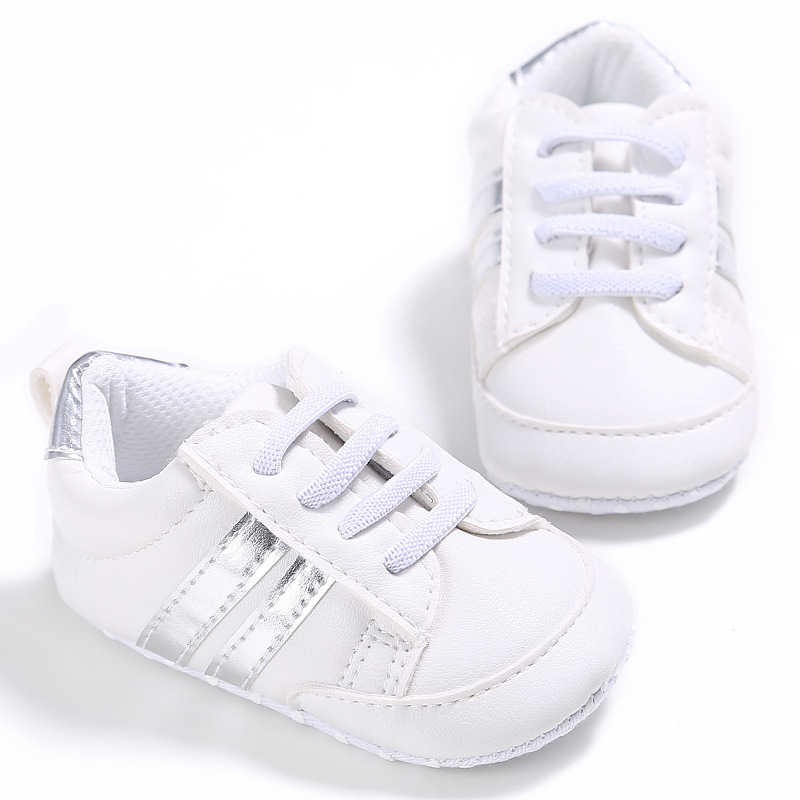 Toddler Baby Girl Shoes 0 to 3 6 9 12 Months Casual Cute Gold White Baby Boy Shoes First Walkers Soft Crib Shoes Infantil
