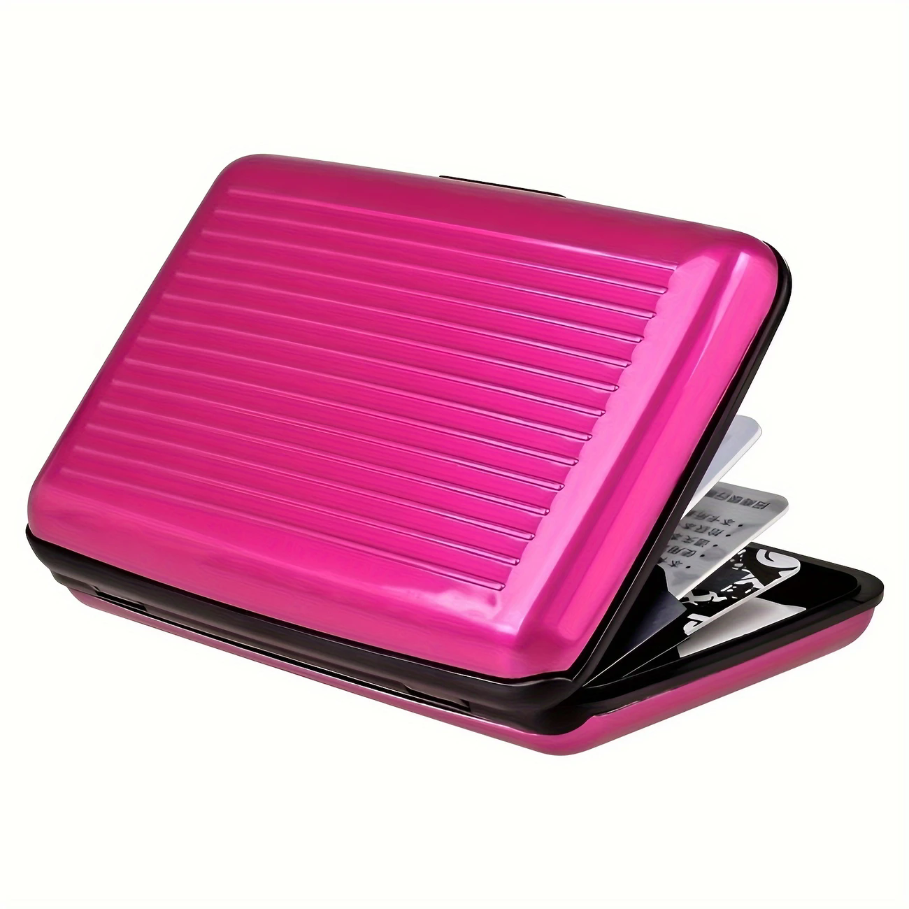 A Single Piece Of RFID Shielded Credit Card Protector, Aluminum Business Card Holder With 6 Slots, Golden ID Card Wallet, Secure C-28