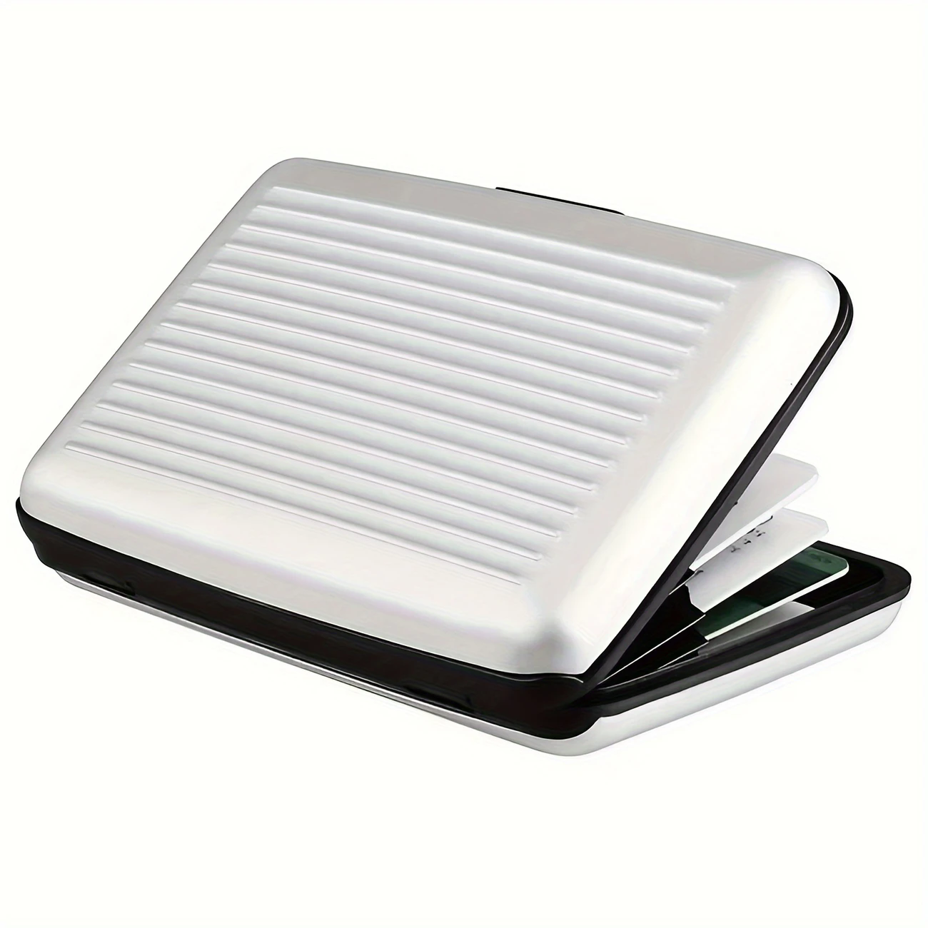 A Single Piece Of RFID Shielded Credit Card Protector, Aluminum Business Card Holder With 6 Slots, Golden ID Card Wallet, Secure C-28