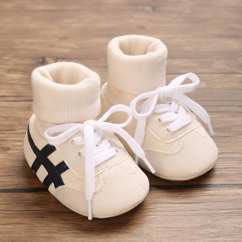 Baby Boys First Walkers 0-18 Months Classic Striped Sneakers Soft Sole Spring Autumn Party Fashion