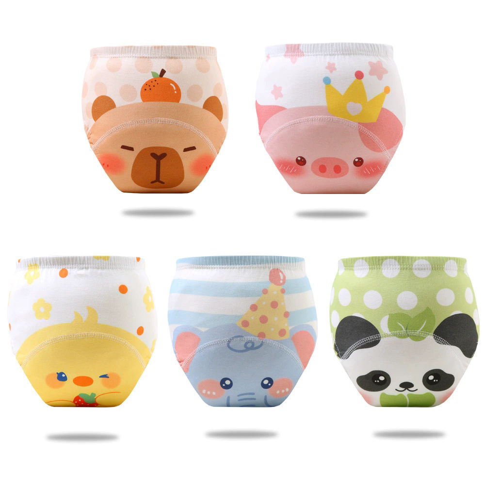 Baby Waterproof Diapers Pee Shorts Underwears Reusable Soft Ecological Cotton Toddler Potty Training Pants For Boys Girls（Note: The link is divided into 4-pack and 2-pack packages）
