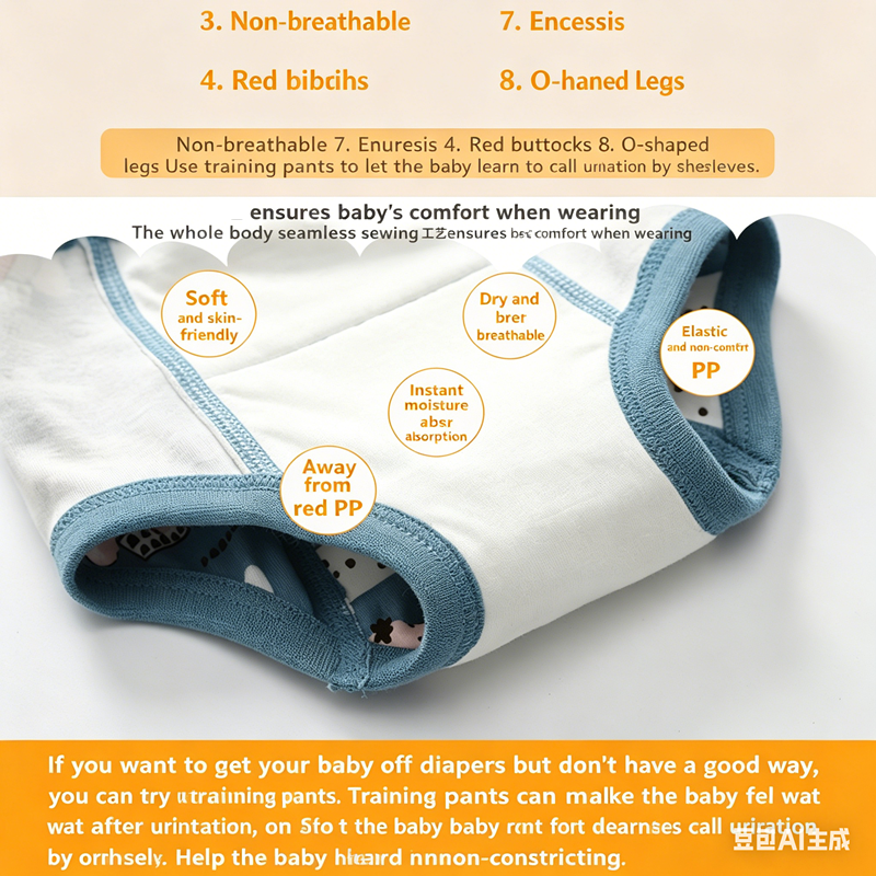 Baby Waterproof Diapers Pee Shorts Underwears Reusable Soft Ecological Cotton Toddler Potty Training Pants For Boys Girls（Note: The link is divided into 4-pack and 2-pack packages）