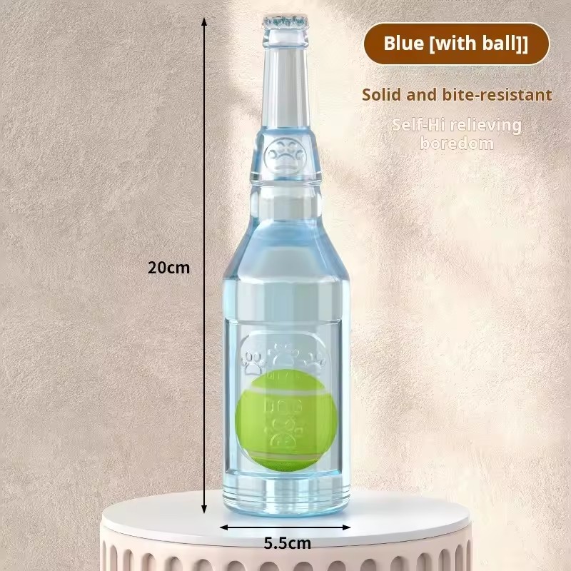 Dog Toy Bottle Sound Chew Ball Pet Toys Interactive Ball For Big Dog Small Dog Pet Training Tennis Bottle Pet Supplies