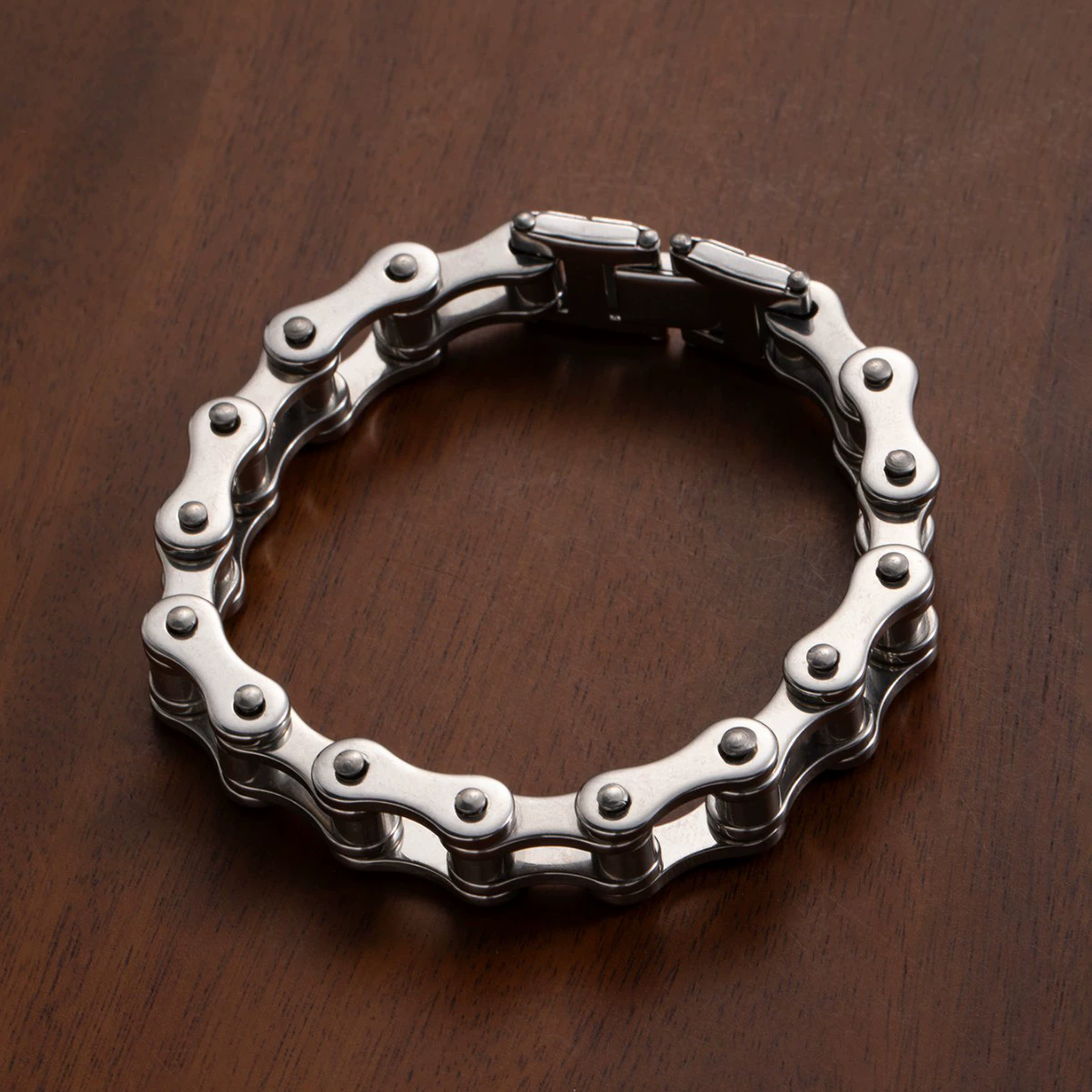 1Pcs Men's Stainless Steel Bracelet Creative Imitation Bicycle Chain Bracelet Trendy Punk Style Daily Wear Accessories A-2226