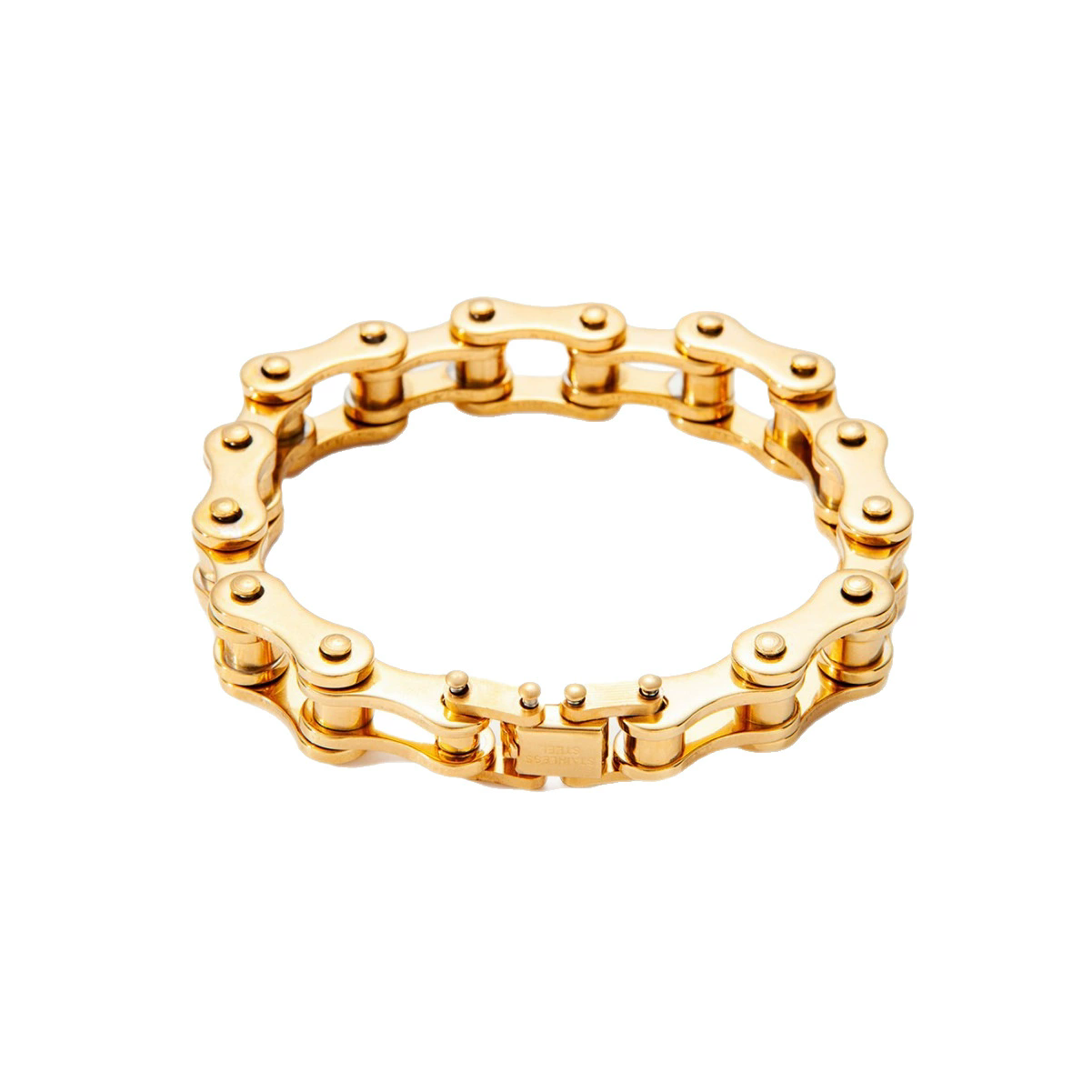 1Pcs Men's Stainless Steel Bracelet Creative Imitation Bicycle Chain Bracelet Trendy Punk Style Daily Wear Accessories A-2226