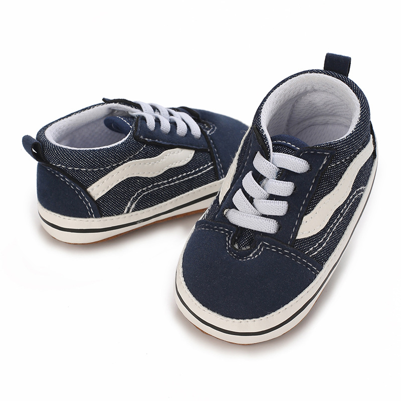 Cotton Canvas Sneakers Men's Women's First Walkers Baby Anti-Slip Soft Sole Classic Newborn Shoes 0-18 Months