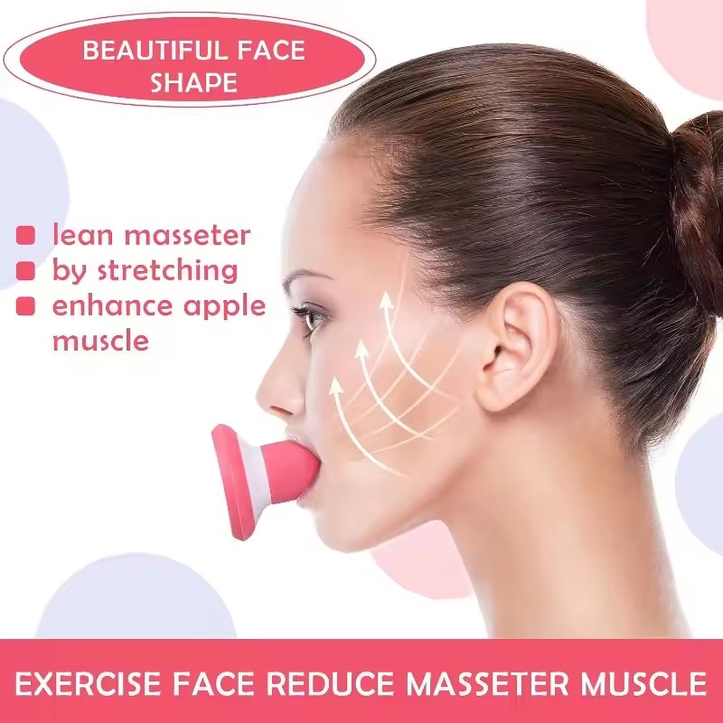 1PC Silicone V-Shape Jaw Exerciser Face Mouth Trainer for Double Chin Skin Tightening Slimmer Face And Improved Breathing