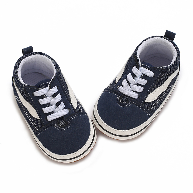 Cotton Canvas Sneakers Men's Women's First Walkers Baby Anti-Slip Soft Sole Classic Newborn Shoes 0-18 Months