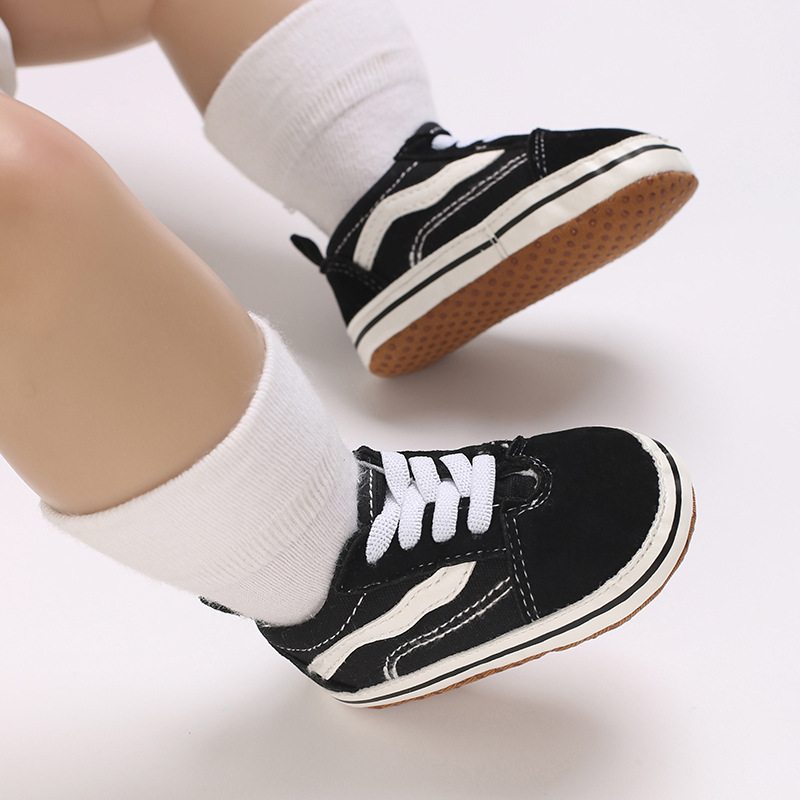 Cotton Canvas Sneakers Men's Women's First Walkers Baby Anti-Slip Soft Sole Classic Newborn Shoes 0-18 Months