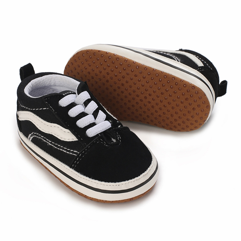 Cotton Canvas Sneakers Men's Women's First Walkers Baby Anti-Slip Soft Sole Classic Newborn Shoes 0-18 Months