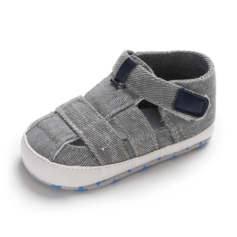 Newborn Boys And Girls Baby Shoes Fashion Canvas Soft Soles First Walking Shoes Breathable Sandals Popular Summer Beach Shoes