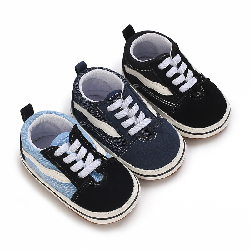 Cotton Canvas Sneakers Men's Women's First Walkers Baby Anti-Slip Soft Sole Classic Newborn Shoes 0-18 Months