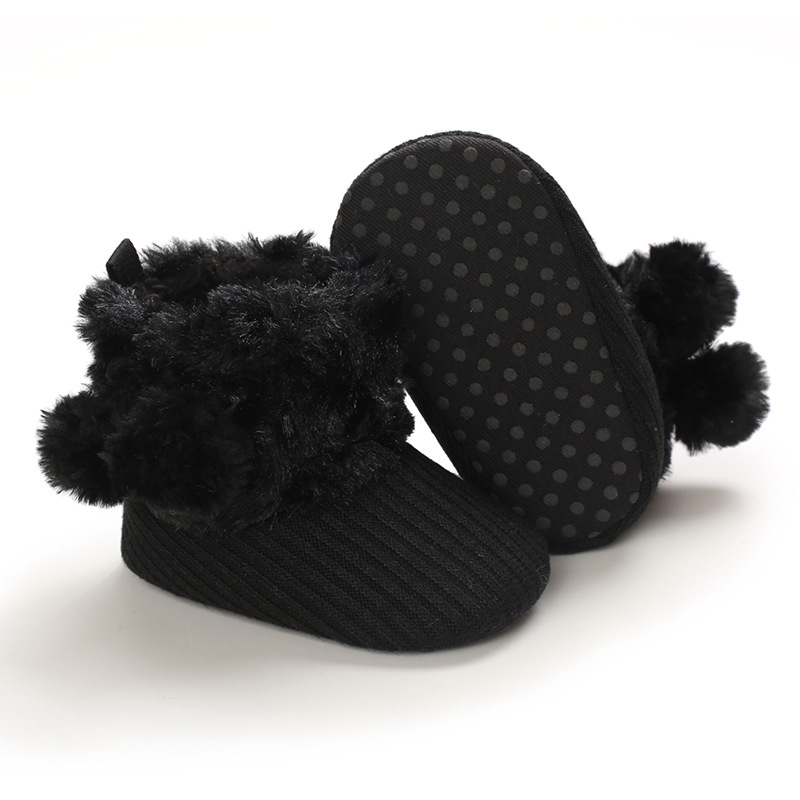 Shoes for 0-1 year old babies, comfortable and soft shoes for female babies, warm baby boots for winter