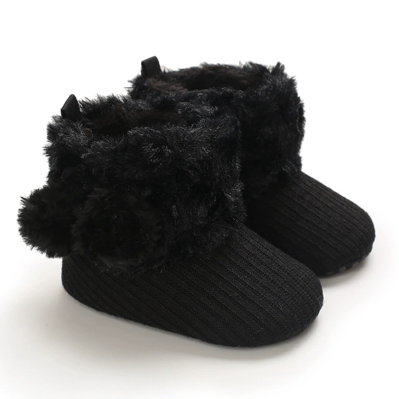 Shoes for 0-1 year old babies, comfortable and soft shoes for female babies, warm baby boots for winter