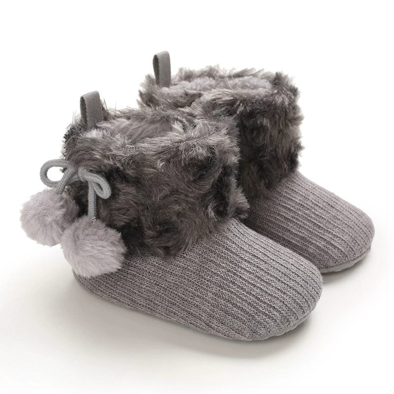 Shoes for 0-1 year old babies, comfortable and soft shoes for female babies, warm baby boots for winter