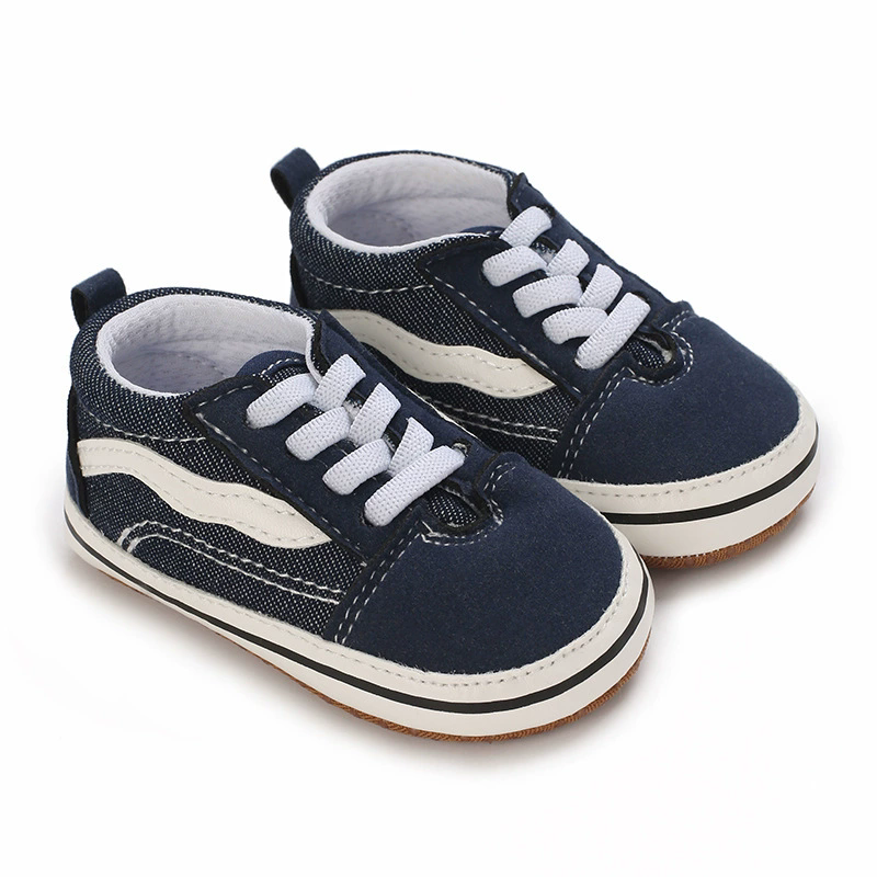 Cotton Canvas Sneakers Men's Women's First Walkers Baby Anti-Slip Soft Sole Classic Newborn Shoes 0-18 Months