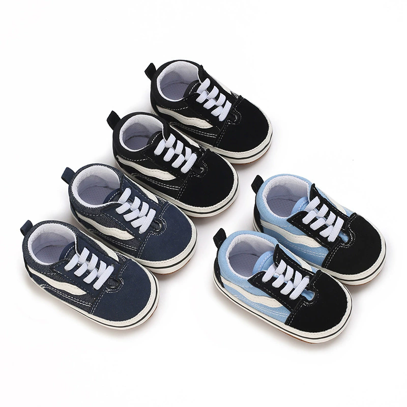 Cotton Canvas Sneakers Men's Women's First Walkers Baby Anti-Slip Soft Sole Classic Newborn Shoes 0-18 Months
