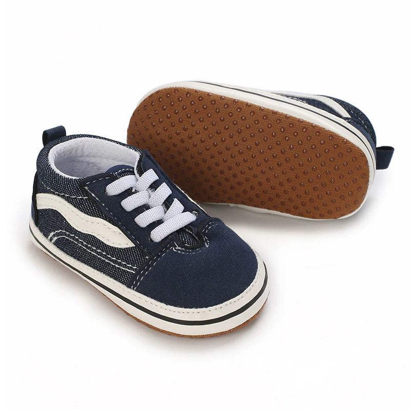 Cotton Canvas Sneakers Men's Women's First Walkers Baby Anti-Slip Soft Sole Classic Newborn Shoes 0-18 Months