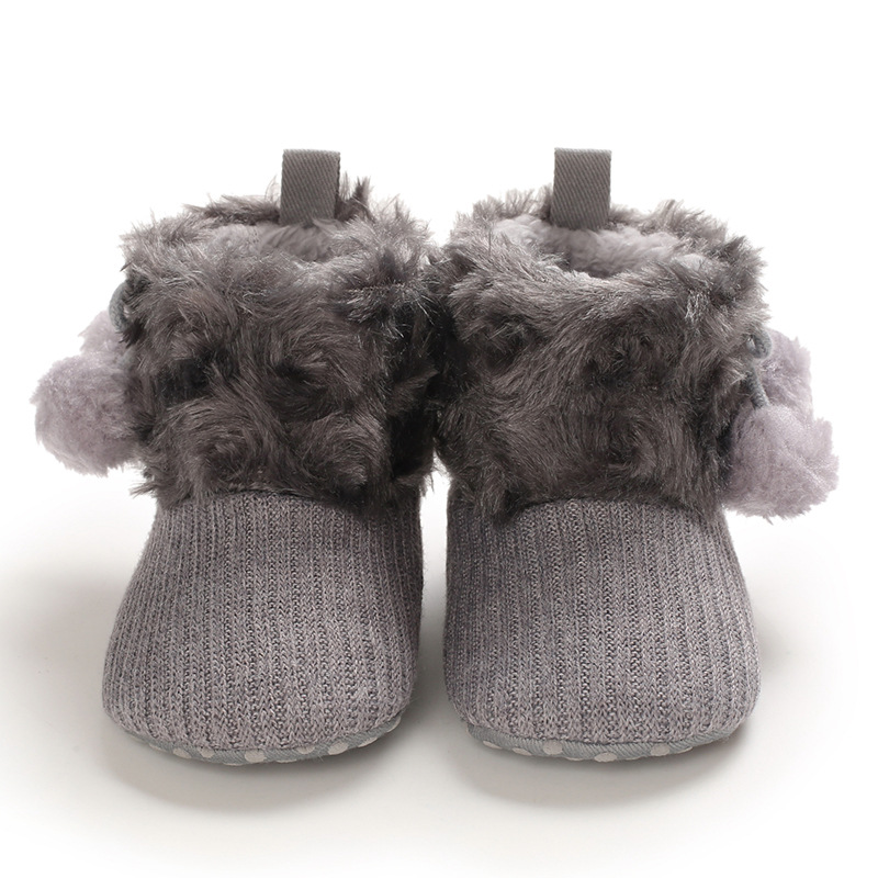 Shoes for 0-1 year old babies, comfortable and soft shoes for female babies, warm baby boots for winter