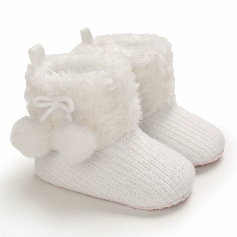 Shoes for 0-1 year old babies, comfortable and soft shoes for female babies, warm baby boots for winter