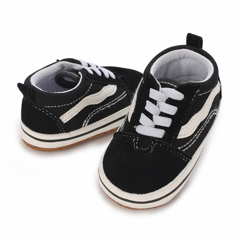Cotton Canvas Sneakers Men's Women's First Walkers Baby Anti-Slip Soft Sole Classic Newborn Shoes 0-18 Months