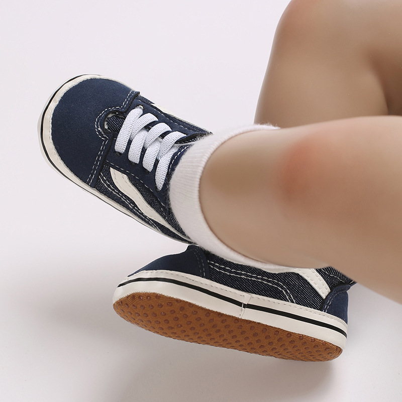 Cotton Canvas Sneakers Men's Women's First Walkers Baby Anti-Slip Soft Sole Classic Newborn Shoes 0-18 Months
