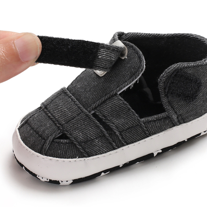 Newborn Boys And Girls Baby Shoes Fashion Canvas Soft Soles First Walking Shoes Breathable Sandals Popular Summer Beach Shoes