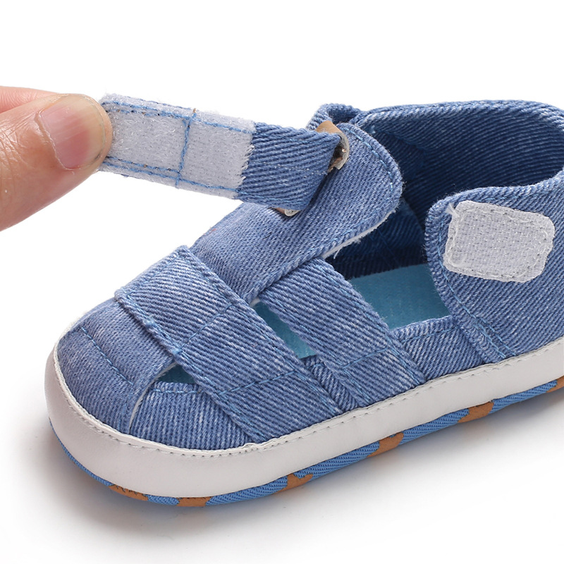 Newborn Boys And Girls Baby Shoes Fashion Canvas Soft Soles First Walking Shoes Breathable Sandals Popular Summer Beach Shoes