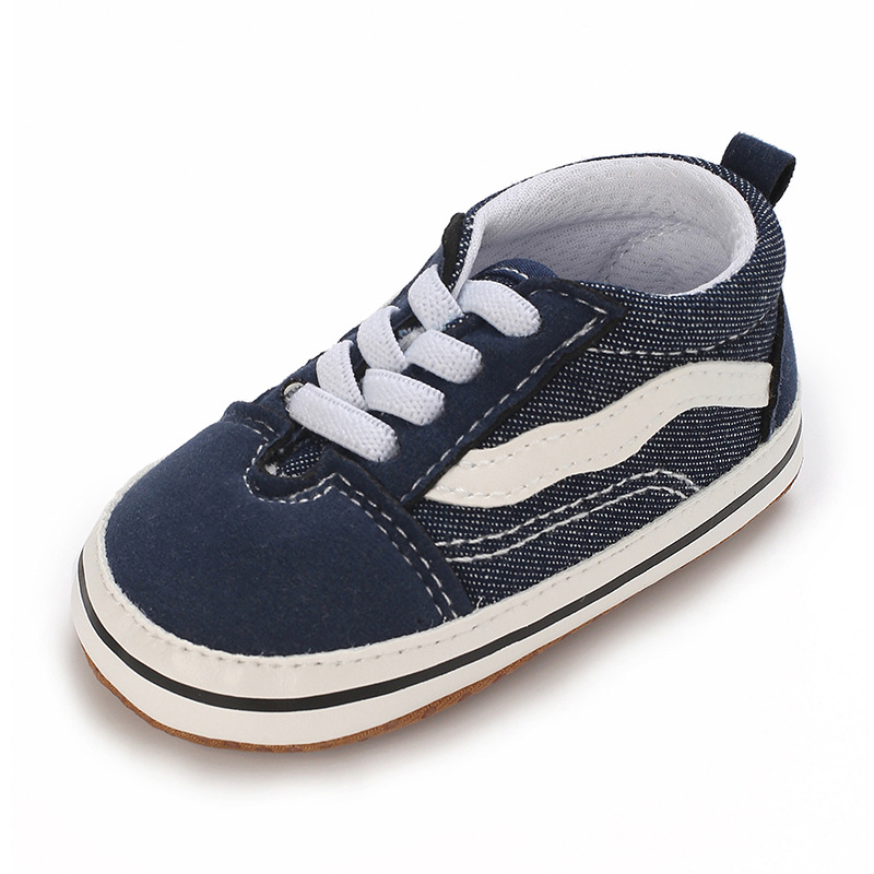 Cotton Canvas Sneakers Men's Women's First Walkers Baby Anti-Slip Soft Sole Classic Newborn Shoes 0-18 Months