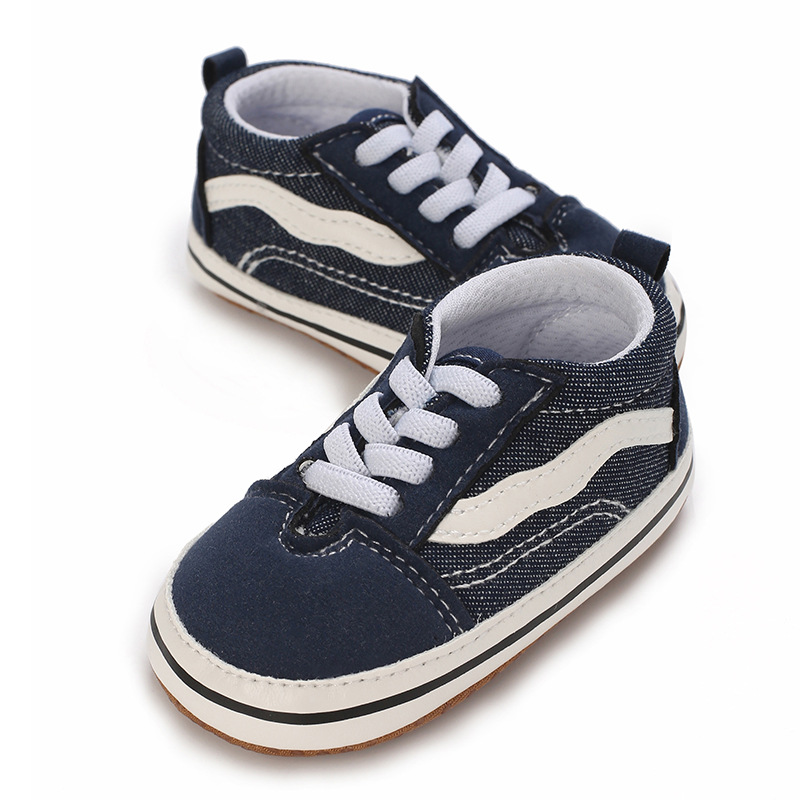 Cotton Canvas Sneakers Men's Women's First Walkers Baby Anti-Slip Soft Sole Classic Newborn Shoes 0-18 Months