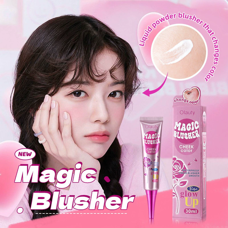 Magic Color-Changing Matte Blusher Waterproof Liquid Blush Long-Lasting Easy Makeup Complexion Enhancer Pink Face Rouge