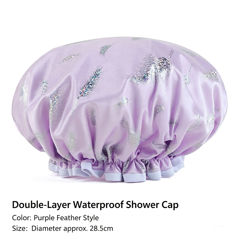 Double layer shower cap, shower head cover, household women's winter shower cap, children's hair cover,  special ear protection