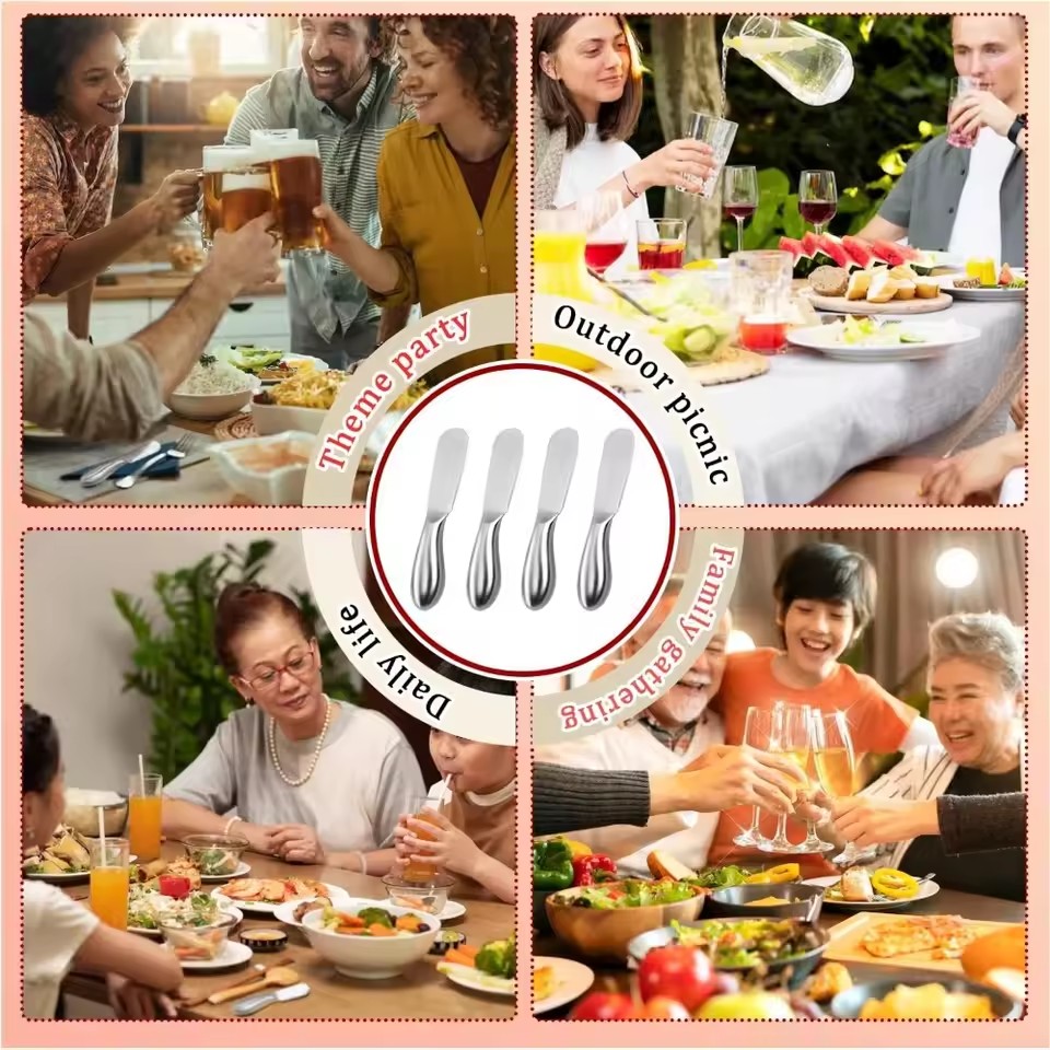 Stainless Steel Butter Cutter Cheese Jam Spreaders Cream Cutter Utensil Multifunction Butter Bread Knife For Kitchen Gadget