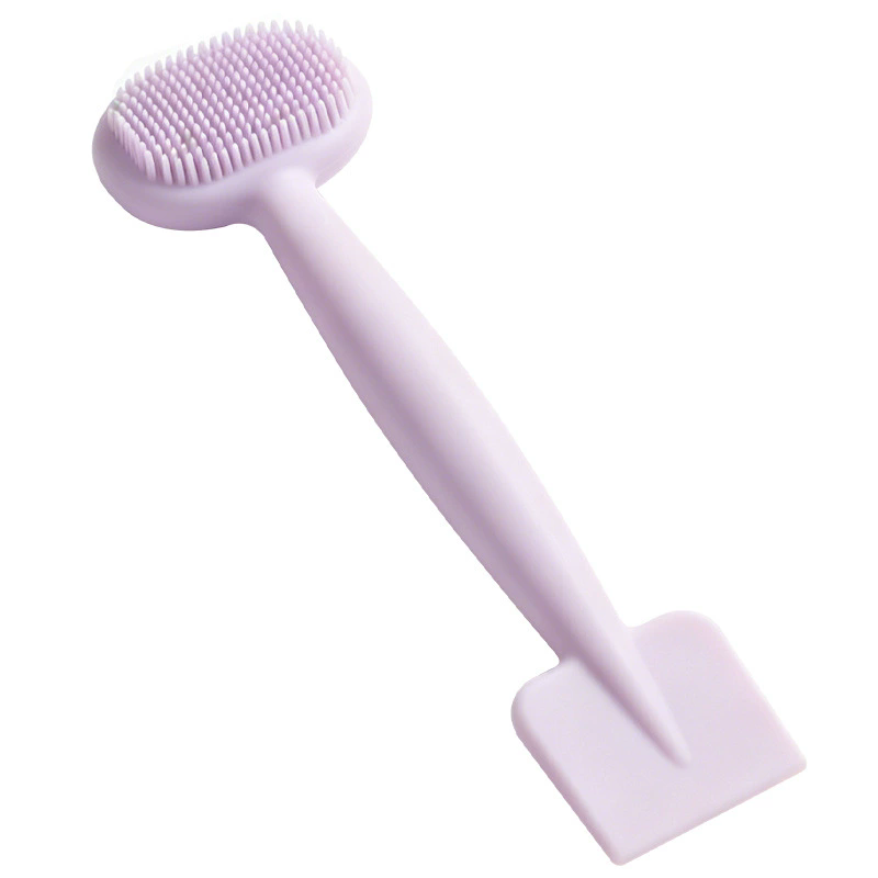 Double head silicone facial mask facial cleaning brush TPR soft gel head facial cleaning massage brush