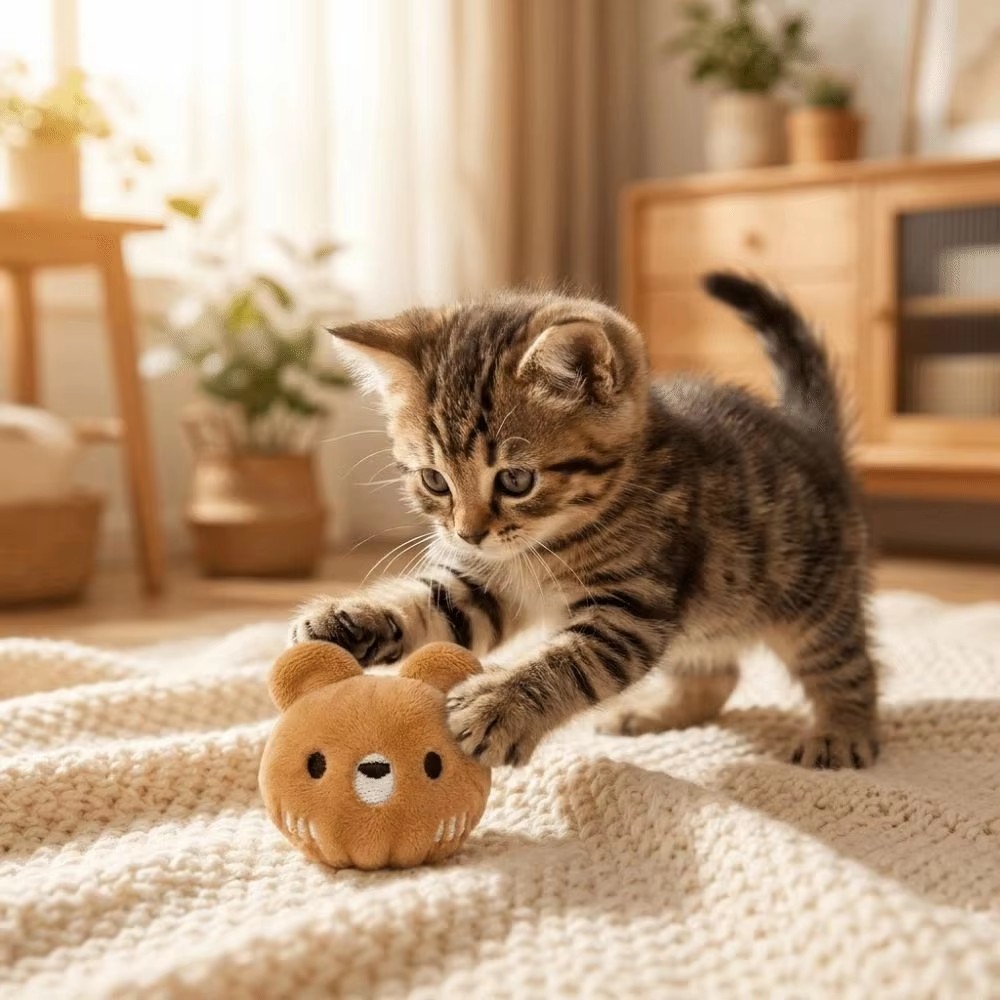 Pet Vocal Toy Cartoon Plush Dog Toy Ball Soft Bouncing Ball Dog Training Toy Ball Bite Resistant Pet Chew Toy Puppy Training