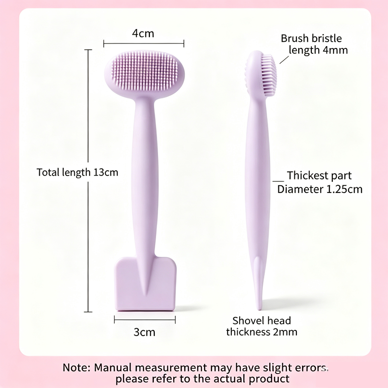 Double head silicone facial mask facial cleaning brush TPR soft gel head facial cleaning massage brush